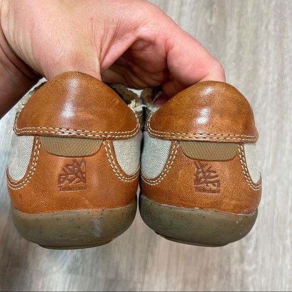 Timberland Canvas Leather Retro Style Sneakers - Picture 4 of 10